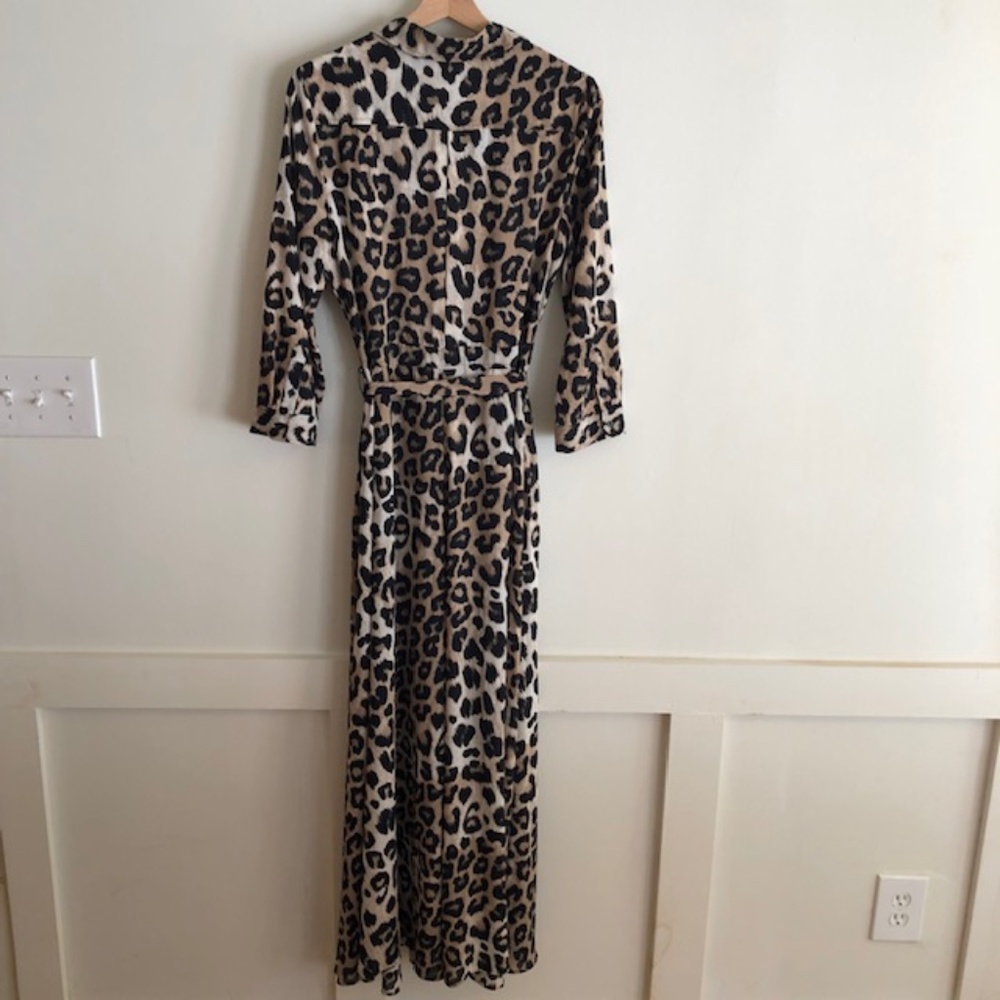 Banana Republic Leopard Print Maxi Shirtdress | NWT